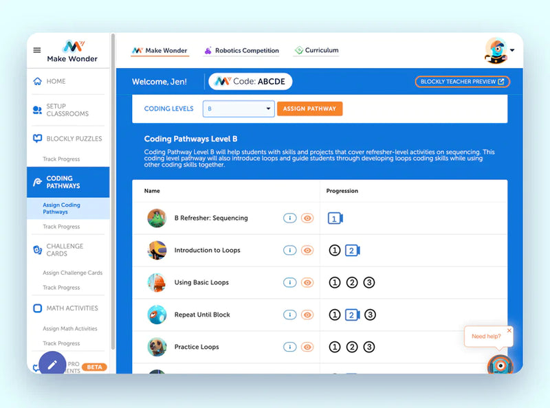 Dash School Curriculum Pack