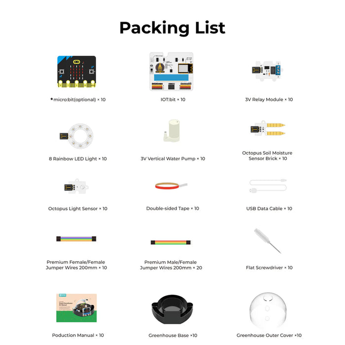 ELECFREAKS micro:bit Smart Greenhouse Kit (10 Sets)