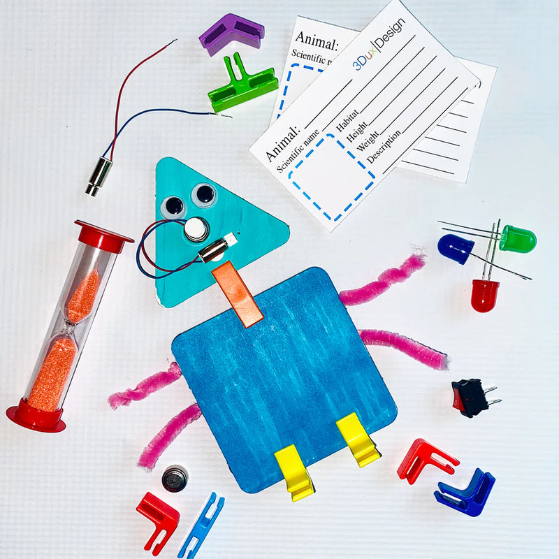 GoBox with Build-A-Bot and Mini Motors Supply Set