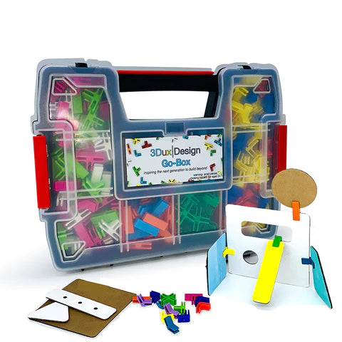 GoBox with Build-A-Bot and Mini Motors Supply Set