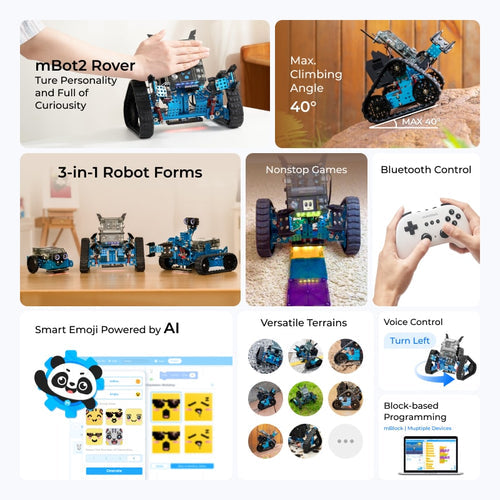 MakeBlock mBot2 Rover Robot Kit Bundle |  includes 15 Kits