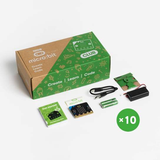 BBC micro:bit Club Pack V2 & Protective Mountable Cases- 10 Student Classroom Pack