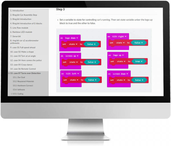 Ringbit Car v2 Kit ：Smart DIY programming car for microbit (without microbit board) - ElecFreaks