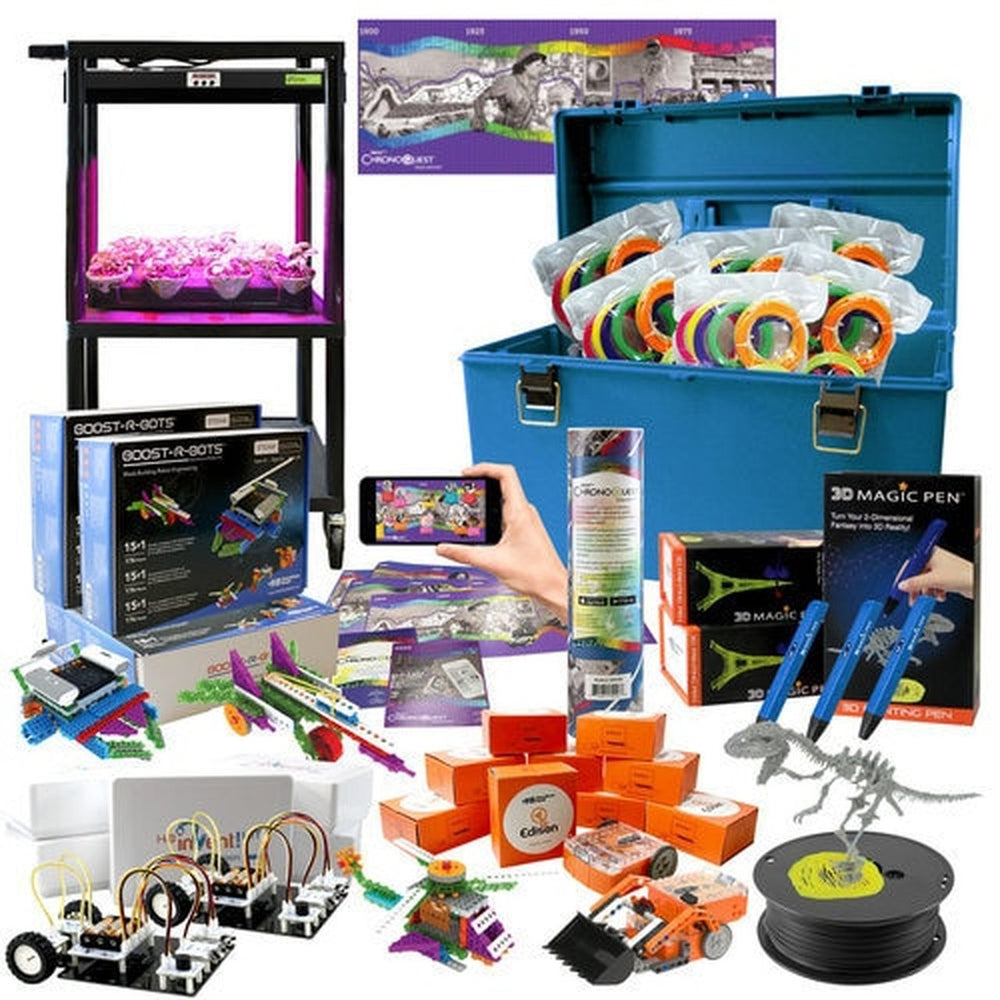 Intermediate Skill Level - Deluxe STEAM Pack - Coding Robots, Engineering Robots, 3D Printing Pens, Augmented Reality, LED GrowLight and Much More! (HamiltonBuhl)