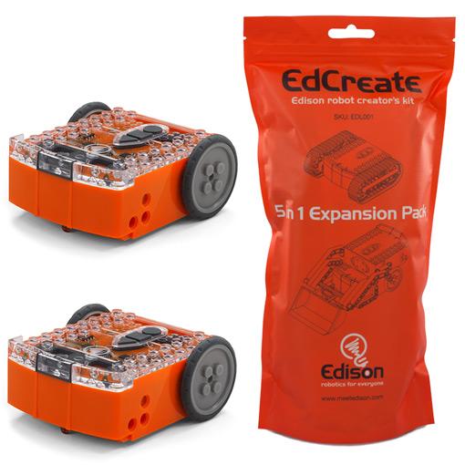 EdSTEM Home Pack – 2 Edison robots and EdCreate Kit