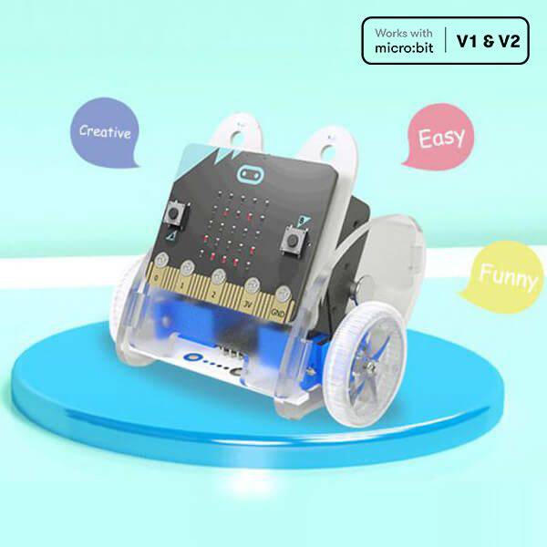 micro:bit Ring:bit V2 Kit Micro Car, micro:bit Coding Starter car kit with Wiki Tutorial (Without micro:bit Board) - ElecFreaks | 30 Pack